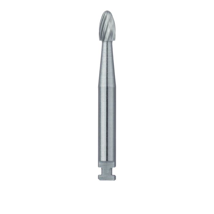 Trimming & Finishing Carbide Bur, Fine, Round End Egg, 2.3mm Ø, RA - HM44E-023-RA - Avtec Dental