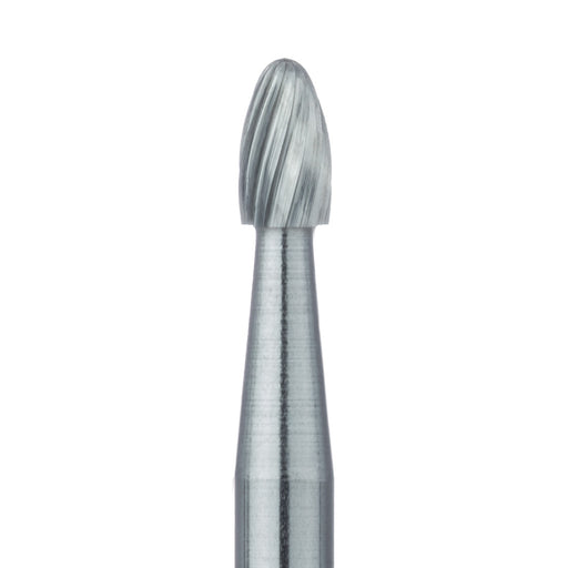 Trimming & Finishing Carbide Bur, Fine, Round End Egg, 2.3mm Ø, RA - HM44E-023-RA - Avtec Dental