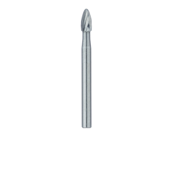 Trimming & Finishing Carbide Bur, Fine, Round End Egg, 1.8mm Ø, FG - HM44E-018-FG - Avtec Dental