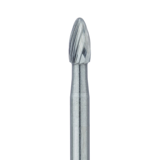 Trimming & Finishing Carbide Bur, Fine, Round End Egg, 1.8mm Ø, FG - HM44E-018-FG - Avtec Dental