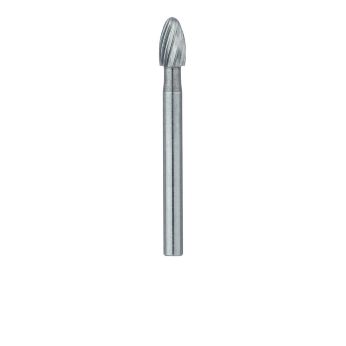 Trimming & Finishing Carbide Bur, Fine, Round End Egg, 2.3mm Ø, FG - HM44E-023-FG - Avtec Dental