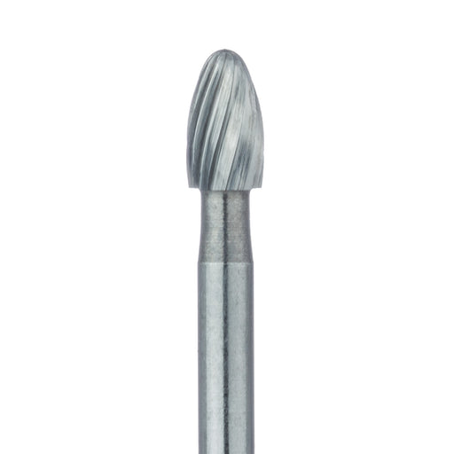 Trimming & Finishing Carbide Bur, Fine, Round End Egg, 2.3mm Ø, FG - HM44E-023-FG - Avtec Dental