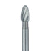 Trimming & Finishing Carbide Bur, Fine, Round End Egg, 2.3mm Ø, FG - HM44E-023-FG - Avtec Dental
