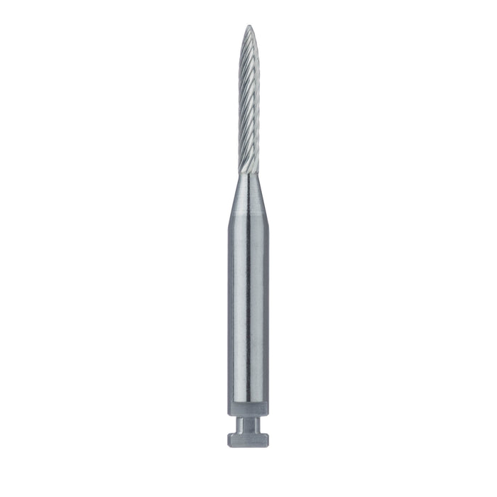 Trimming & Finishing Carbide Bur, Fine, Flame, 1.2mm Ø, RA - HM48L-012-RA - Avtec Dental