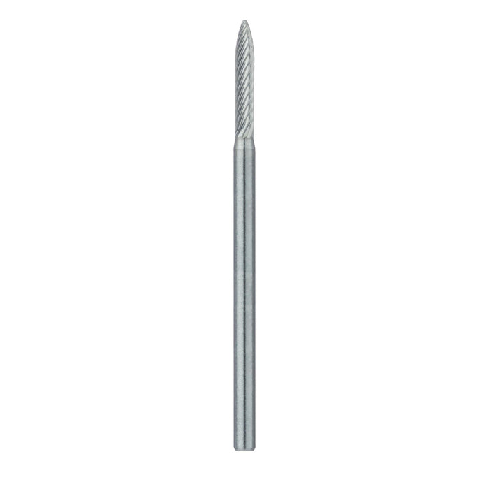 Trimming & Finishing Carbide Bur, Fine, Flame, 1.4mm Ø, SU (FGXXL) - HM48L-014-SU - Avtec Dental