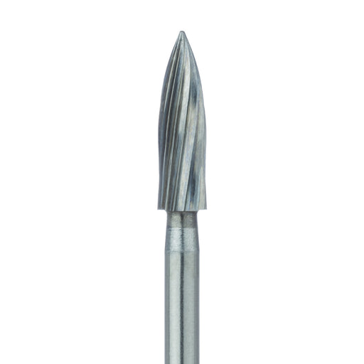 Trimming & Finishing Carbide Bur, Fine, Flame, 2.3mm Ø, SU (FGXXL) - HM48L-023-SU - Avtec Dental