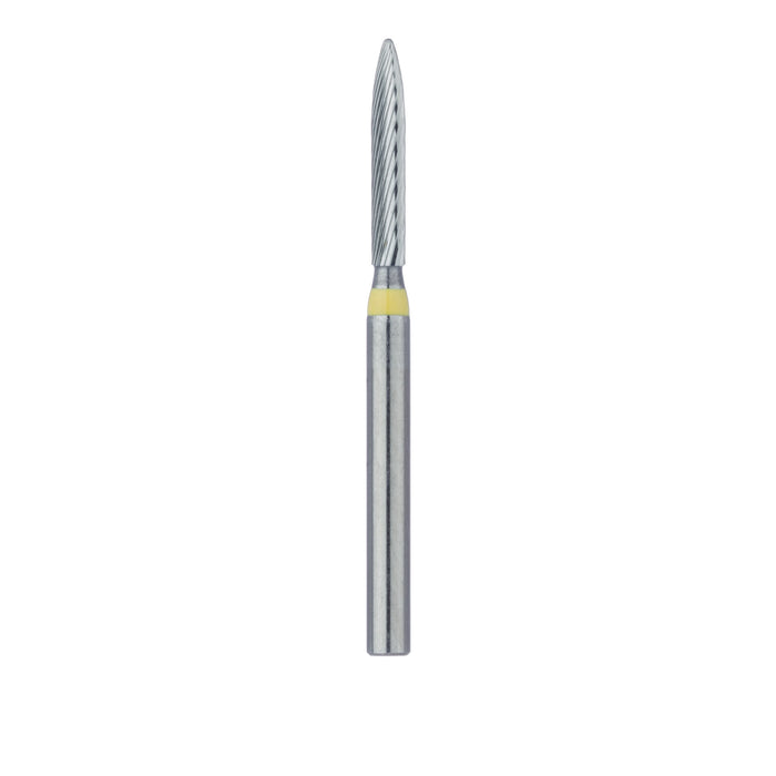 Trimming & Finishing Carbide Bur, Extra Fine, Flame, 1.2mm Ø, FG - HM48LF-012-FG - Avtec Dental
