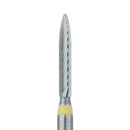 Trimming & Finishing Carbide Bur, Extra Fine, Flame, 1.2mm Ø, FG - HM48LF-012-FG - Avtec Dental