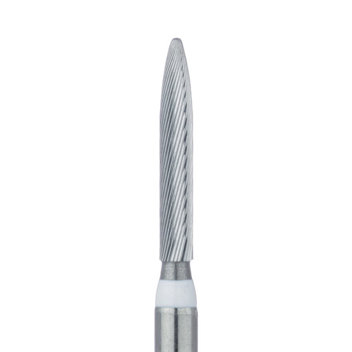 Trimming & Finishing Carbide Bur, Ultra Fine, Flame, 1.2mm Ø, FG - HM48LU-012-FG - Avtec Dental