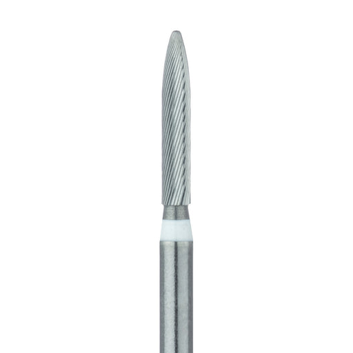 Trimming & Finishing Carbide Bur, Ultra Fine, Flame, 1.4mm Ø, SU (FGXXL) - HM48LU-014-SU - Avtec Dental