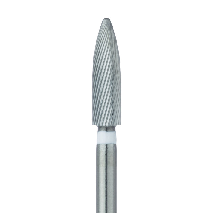 Trimming & Finishing Carbide Bur, Ultra Fine, Flame, 2.3mm Ø, SU (FGXXL) - HM48LU-023-SU - Avtec Dental
