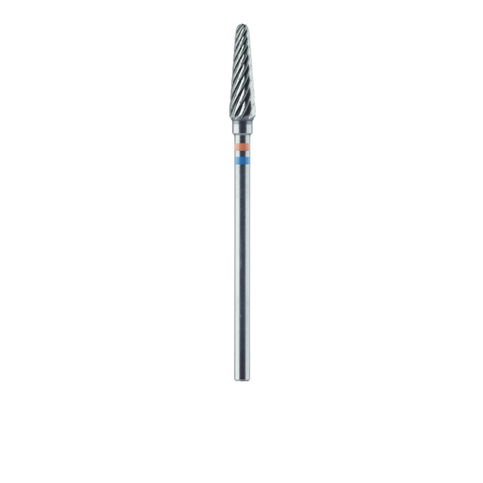 Carbide Cutter, Fine, Faceted Toothing with Cross Cut, Round End Taper, 4mm Ø, HP - HM79FF-040-HP - Avtec Dental