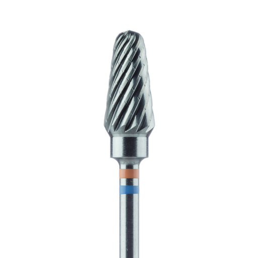 Carbide Cutter, Fine, Faceted Toothing with Cross Cut, Round End Taper, 6mm Ø, HP - HM79FF-060-HP - Avtec Dental