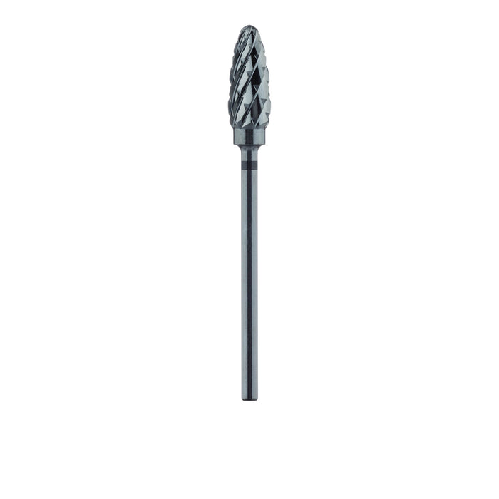 Black Cobra Laboratory Carbide Bur, Super Coarse, Cross Cut, 6mm Ø, HP - HMB251S-060-HP - Avtec Dental