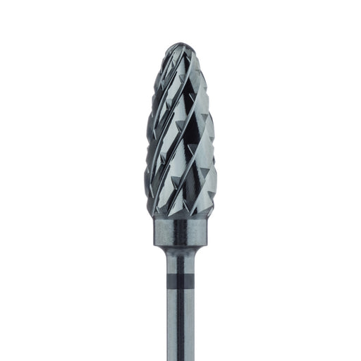 Black Cobra Laboratory Carbide Bur, Super Coarse, Cross Cut, 6mm Ø, HP - HMB251S-060-HP - Avtec Dental