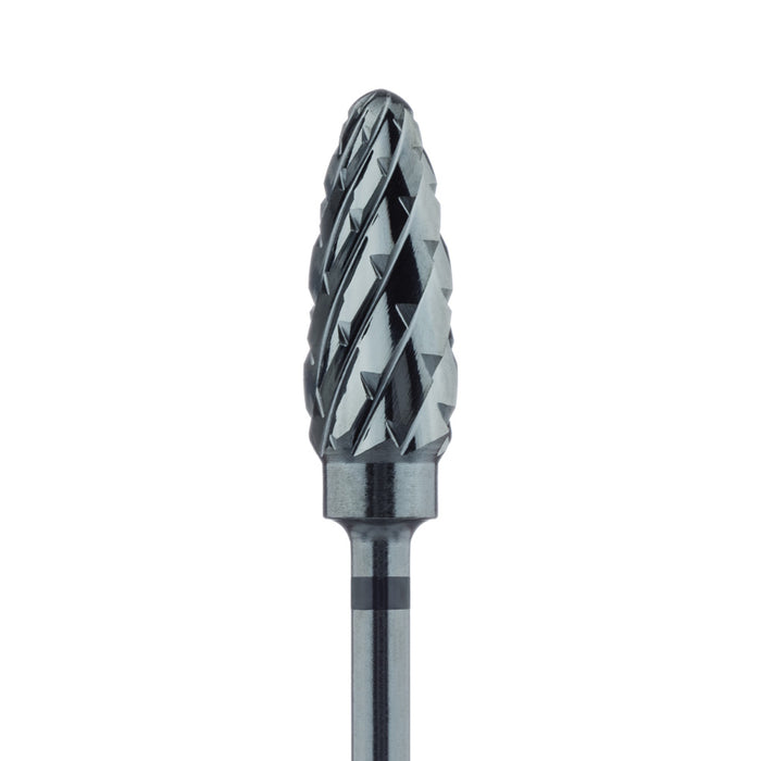 Black Cobra Laboratory Carbide Bur, Super Coarse, Cross Cut, 6mm Ø, HP - HMB251S-060-HP - Avtec Dental