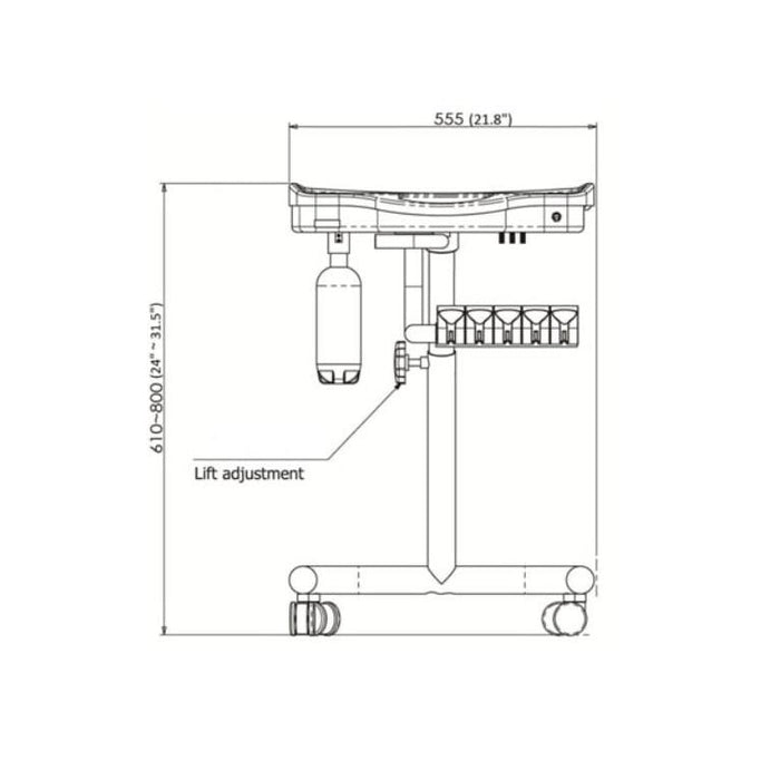 Portable Mobile Cart with Integrated Compressor - Avtec Dental