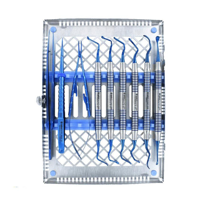 PERIODONTAL MICROSURGERY VISTA 2 TUNNELING INSTRUMENTS KIT 9PC-BLUE ...