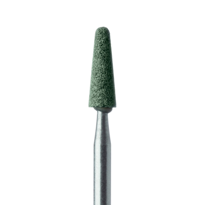 Abrasive, Green, Tapered Round End, 3.5mm Ø, Soft Bonding, Fine, HP - KB652R-035-HP-GRN - Avtec Dental