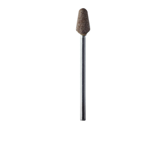 Abrasive, Brown, Tapered Wide Round End, 6mm Ø, Medium, HP - KB671-060-HP-BRN - Avtec Dental