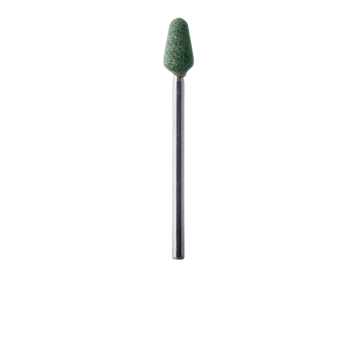Abrasive, Green, Tapered Wide Round End, 6mm Ø, Soft Bonding, Fine, HP - KB671-060-HP-GRN - Avtec Dental