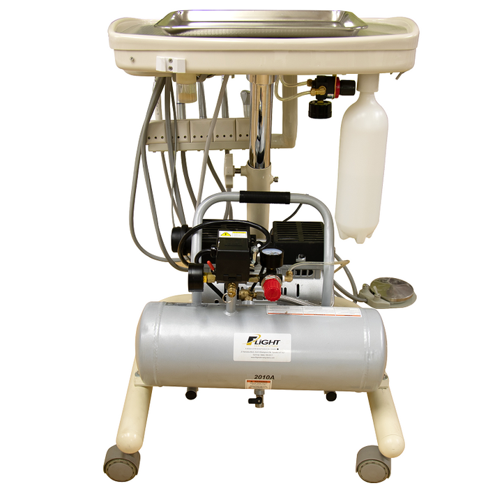 Portable Mobile Cart with Integrated Compressor - Avtec Dental