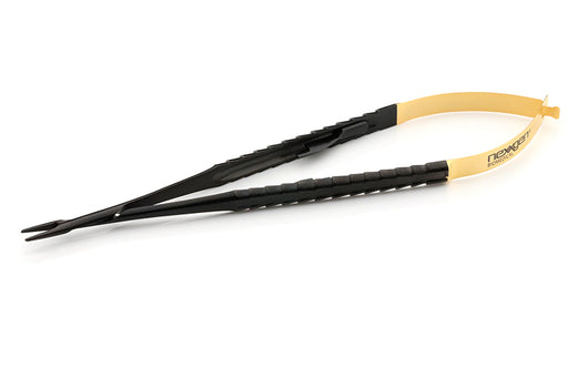 Premium Snag-Free Castroviejo Needle Holder, 18cm, TC, Black Titanium - Nexxgen Biomedical® - Avtec Dental