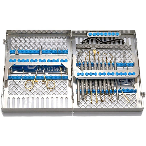 28 Piece Instrument Cassette, Double-Decker, Adjustable Divider, Bur Holder, Lattice, Nexxgen Biomedical® - Avtec Dental