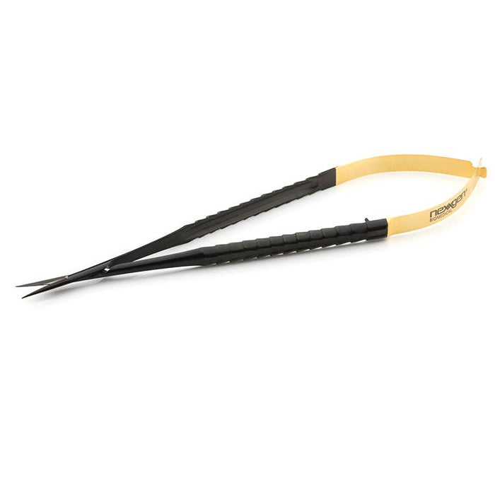 Premium Castroviejo Scissors, Straight Tips, 18cm, TC, Black Titanium - Nexxgen Biomedical® - Avtec Dental