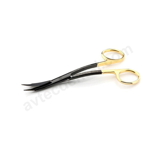 Goldman Fox Scissors, S-Curve, Black Titanium, TC, 140mm - Avtec Dental