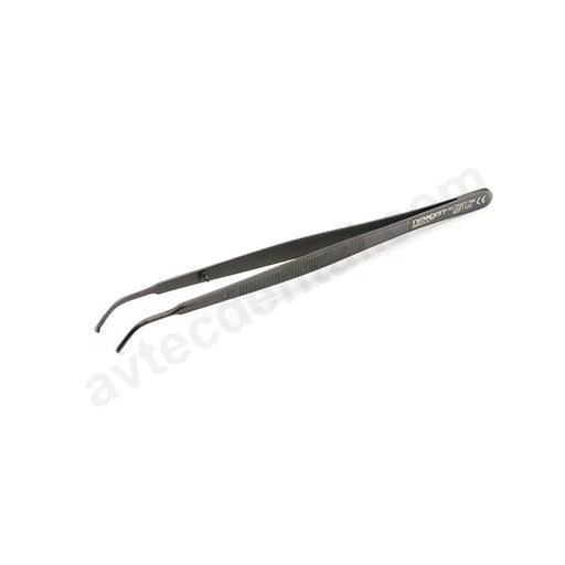 Gerald Forceps, Curved, 1x2 Teeth, Black Titanium, 160mm - Avtec Dental