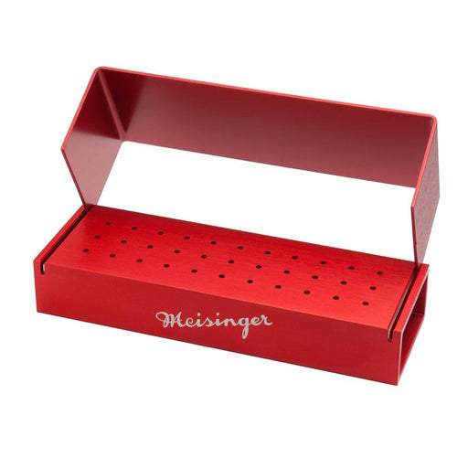 Bur Block, Anodized Aluminum, Orange, 3 Rows, 33 HP, Sterilizable - OR1001 - Avtec Dental