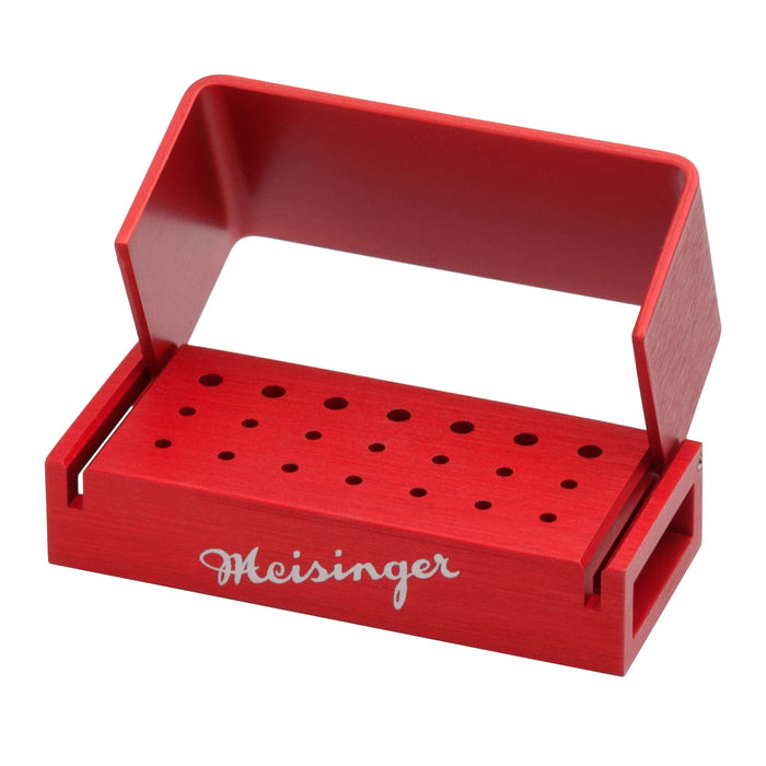 Bur Block, Anodized Aluminum, Orange, 3 Rows, 7 RA, 14 FG, Sterilizable - OR102 - Avtec Dental