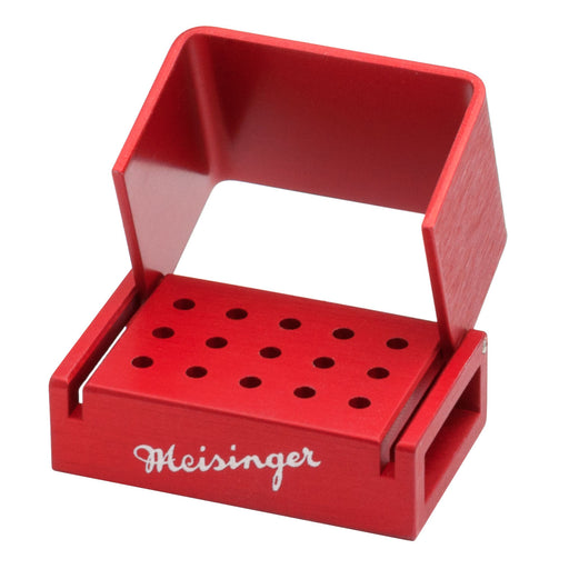 Bur Block, Anodized Aluminum, Orange, 3 Rows, 15 RA, Sterilizable - OR202 - Avtec Dental