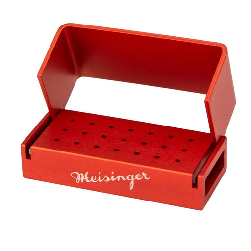 Bur Block, Anodized Aluminum, Orange, 3 Rows, 21 FG, Sterilizable - OR302 - Avtec Dental