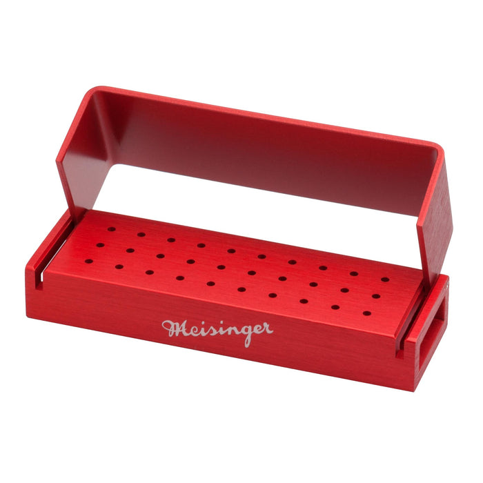 Bur Block, Anodized Aluminum, Orange, 3 Rows, 30 FG, Sterilizable - OR606 - Avtec Dental