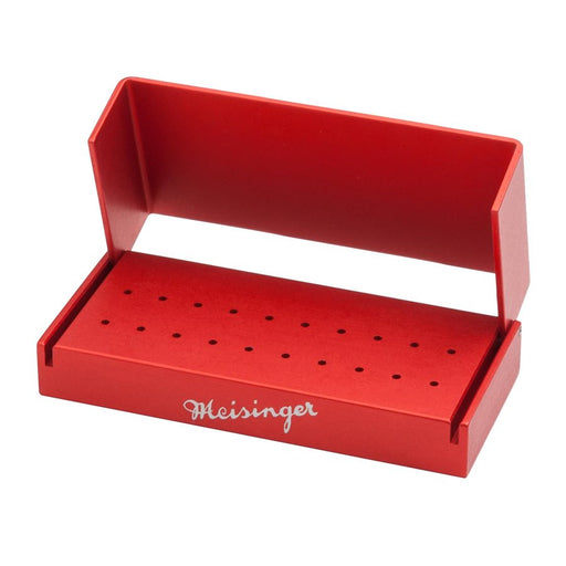 Bur Block, Anodized Aluminum, Orange, 2 Row, 20 FG, Sterilizable - OR630 - Avtec Dental