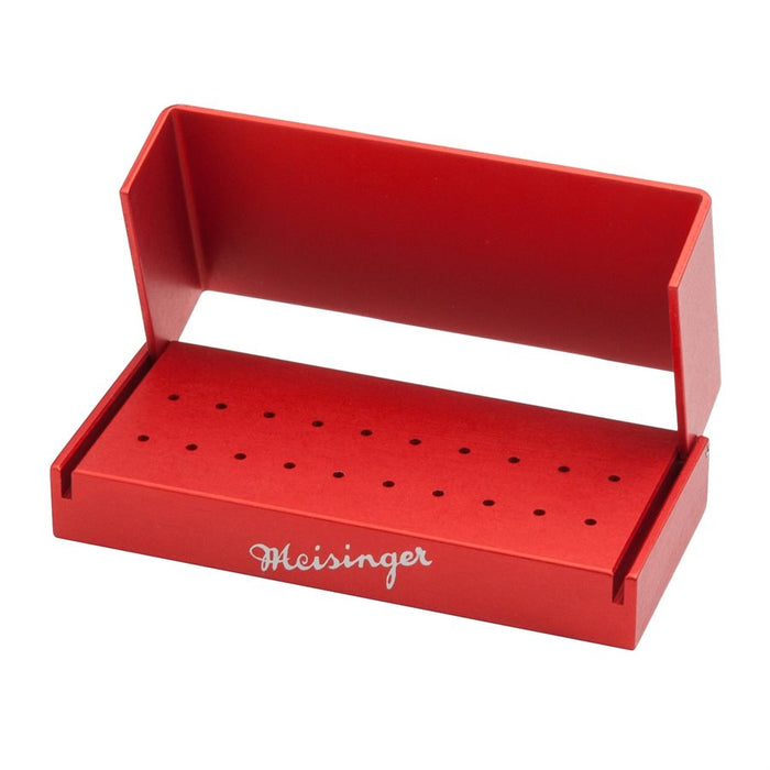 Bur Block, Anodized Aluminum, Orange, 2 Row, 20 FG, Sterilizable - OR630 - Avtec Dental