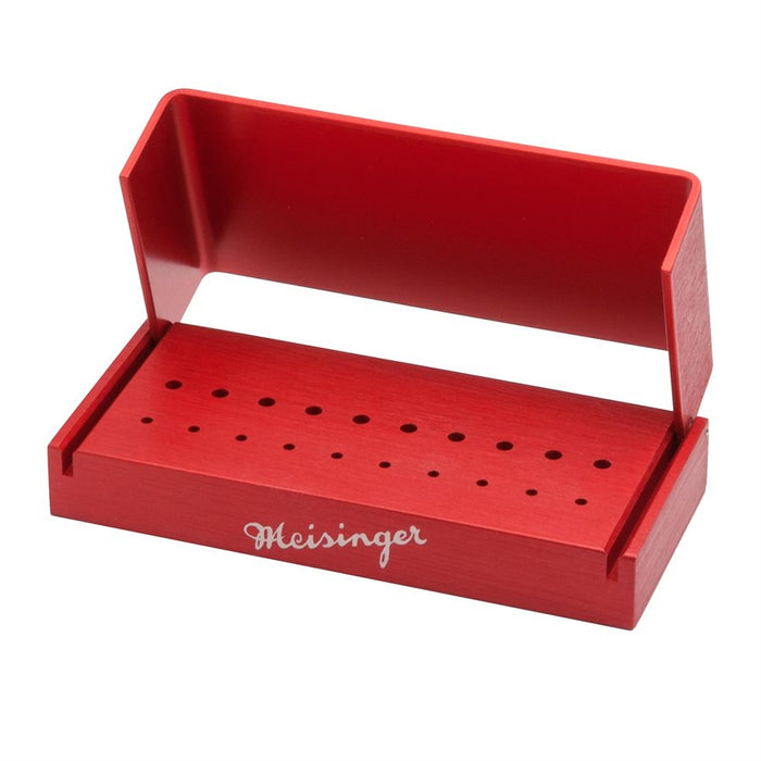 Bur Block, Anodized Aluminum, Orange, 2 Rows, 10 RA, 10 FG, Sterilizable  - OR638 - Avtec Dental