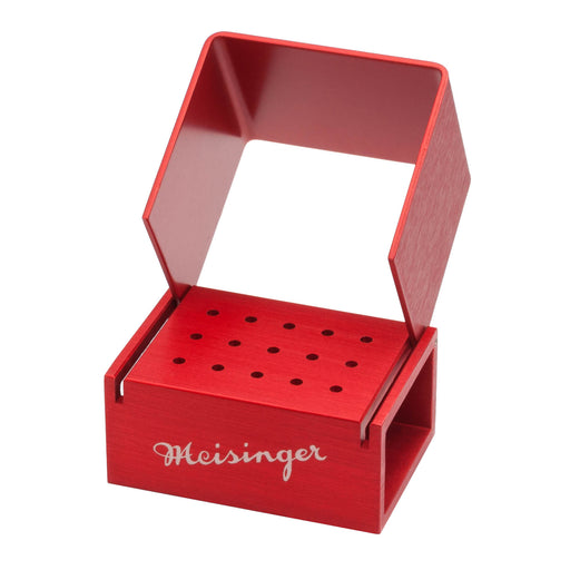 Bur Block, Anodized Aluminum, Orange, 3 Rows, 15 HP, Sterilizable - OR700 - Avtec Dental