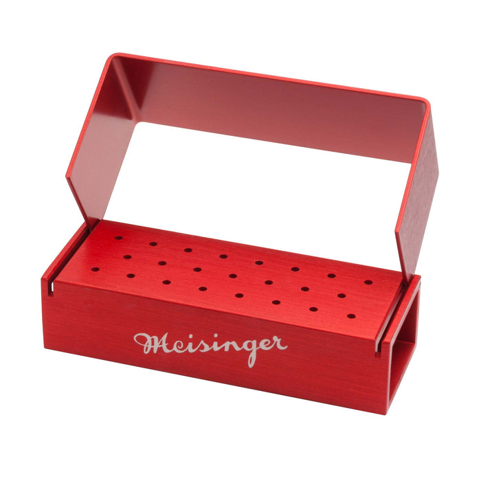 Bur Block, Anodized Aluminum, Orange, 3 Rows, 23 HP, Sterilizable - OR702 - Avtec Dental