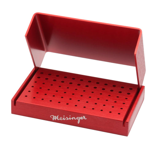 Bur Block, Anodized Aluminum, Orange, 6 Rows, 24 RA, 48 FG, Sterilizable - OR800 - Avtec Dental