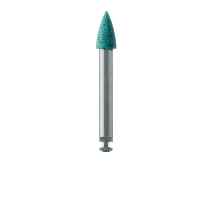 Polisher, Prophy-Clean, Green, Point, 3mm Ø, Coarse Grain, RA - PCL10-030-RA - Avtec Dental