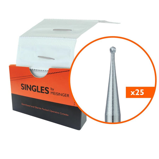 Carbides, Singles, Sterile Packed, US#8, FG, 25 Pack - FG8 - Avtec Dental