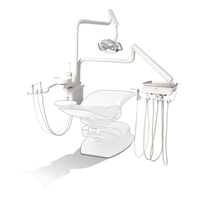 Reliance Over the Patient Dental Unit with Cuspidor & PMU, White - DCI RO4100 - Avtec Dental