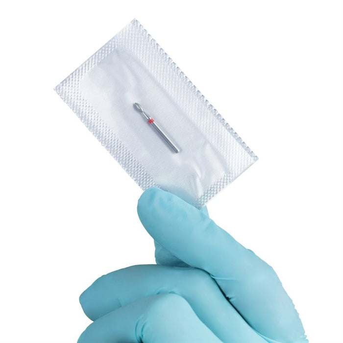 Single-Use Diamond Bur, Sterile, 25 Pack, 1.8mm Ø, Torpedo, Tapered, 8mm Working Length, Fine, FG - 1718.8F - Avtec Dental