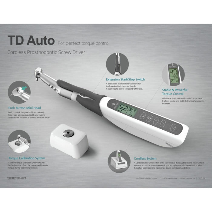 Saeshin TD Auto Cordless Prosthodontic Driver Set - Avtec Dental