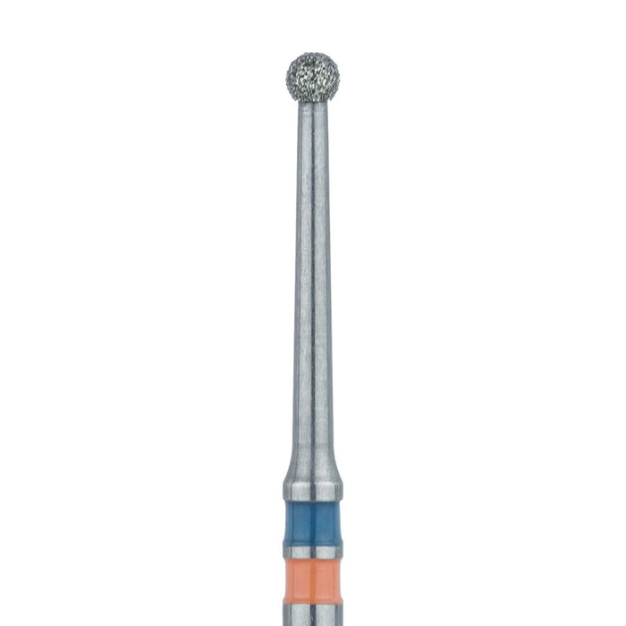 Zirconia Diamond Bur, Long Neck Round, Medium, 1.4mm Ø, FG - Z801L-014-FG - Avtec Dental