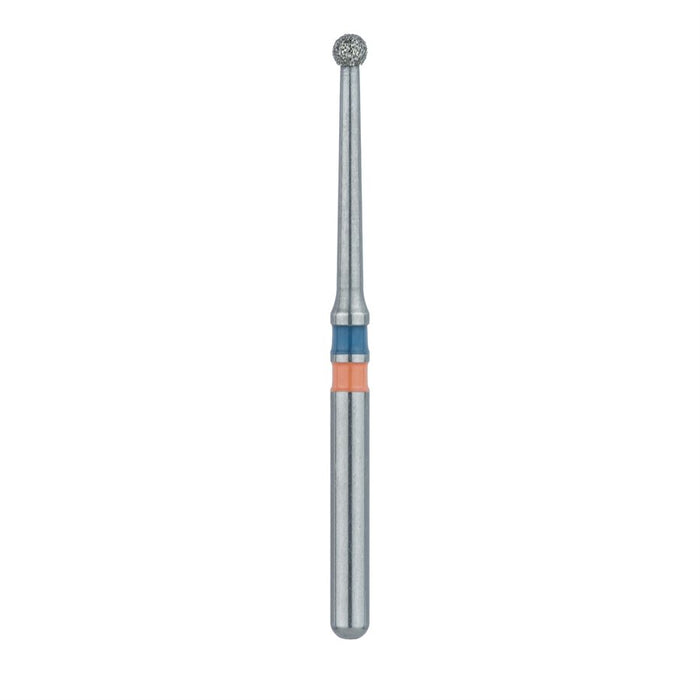 Zirconia Diamond Bur, Long Neck Round, Medium, 1.4mm Ø, FG - Z801L-014-FG - Avtec Dental