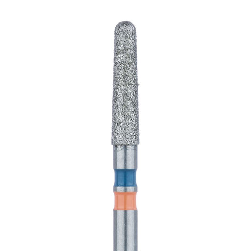 Zirconia Diamond Bur, Tapered Round End Cylinder, Medium, 1.8mm Ø, FG - Z850-018-FG - Avtec Dental